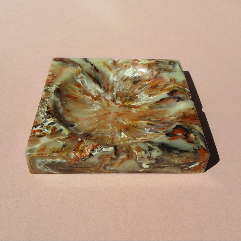 Vintage 70s Stone Ashtray/Incense Holder